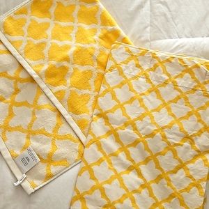 Pottery barn shower curtain and towel